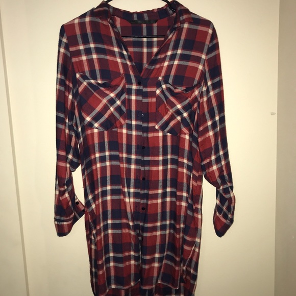 zara flannel dress